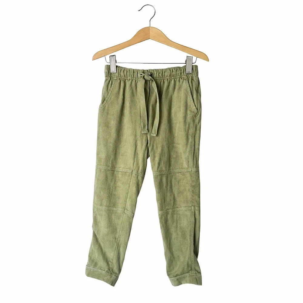 GAP Kids Boys Olive Jogger Pants XS Pull On Drawstring Utility Casual
